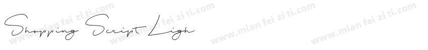 Shopping Script Ligh字体转换
